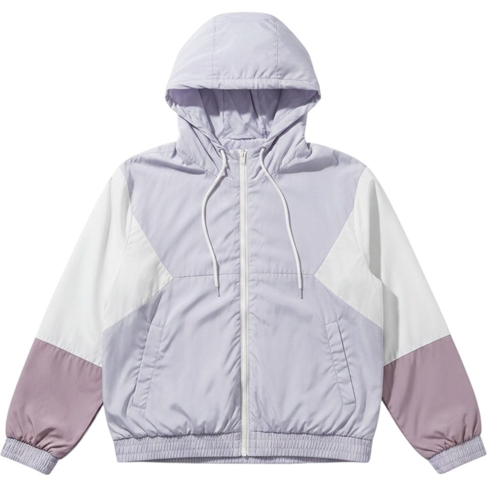 Forever 21 Color Block Windbreaker Jacket Lilac White Purple Womens
